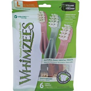 Whimzees toothbrush assorti large, 6 stuks in valuebag