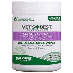 Vets Best Clean Ear / Eye Wipes Hond