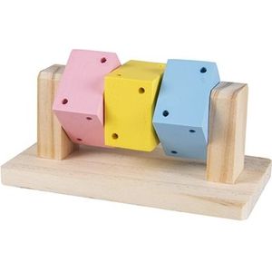 Duvo  houten draaiende blokjes (14X7,5X6,5 CM)
