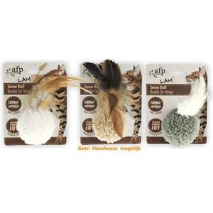 Afp Snow Ball Lamswol Met Veren En Catnip Assorti