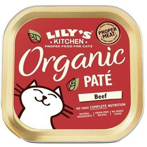 Lily's Kitchen Cat Organic Beef Pate 19X85 GR