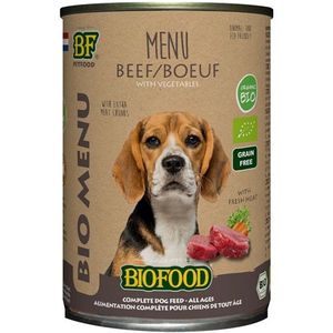 Biofood Organic Hond Rund Menu Blik 400 GR (12 stuks)