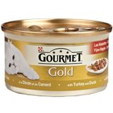 Gourmet Gold Fijne Hapjes Kalkoen / Eend 85 GR (24 stuks)