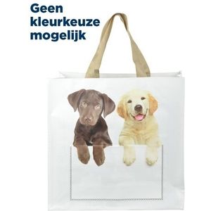 Merkloos Shoppingbag Kiekeboe Hond / Kat Assorti