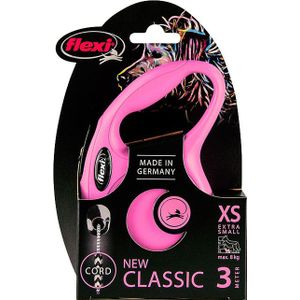 Flexi Rollijn Classic Cord Xs Roze 3 Meter