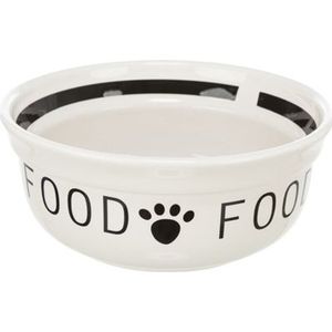 Trixie Voerbak Hond Food Keramiek Wit / Zwart