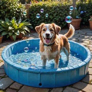 PetsHome - Koel Zwembad - Hond en Kat - Blauw - Draagbaar en Gemakkelijk te Gebruiken