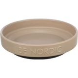 Trixie Be Nordic Voerbak Kat Keramiek / Rubber Taupe 16 CM