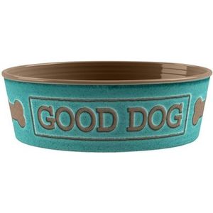 Tarhong Voerbak Good Dog Melamine Turquoise 17X17X6 CM 950 ML