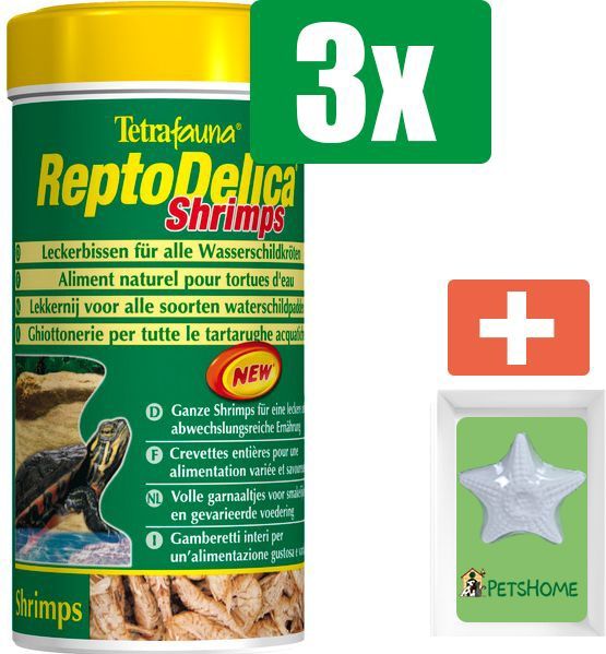 Tetra Fauna reptodelica shrimps 250 ml - 3 stuks - Vissenvoer - Aquarium - Inclusief PetsHome Zuurstofsteen