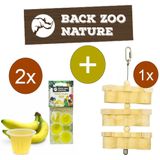 Back Zoo Nature Fruitkuipjes Banaan - Vogelsnack - Inclusief Foerageerhouder - Foerageren