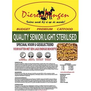 Merkloos Budget Premium Catfood Quality Senior / Light / Sterilised 15 KG