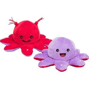 Trixie Octopus Omkeerbaar Pluche Rood / Paars