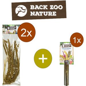 Back Zoo Nature French Millet Sprays Yellow - Trosgierst - Inclusief houder