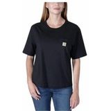 Carhartt - T-Shirt - Zwart - Katoen/Tencel - Lichtgewicht - Ronde Hals