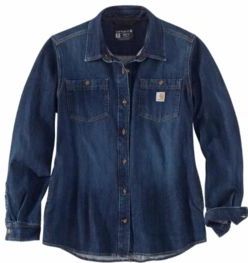 Carhartt - Midweight Denim - Overhemd - Lange Mouwen