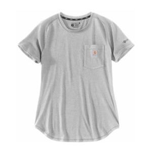 Carhartt - Women Midweight Pocket T-Shirt - Heather Grey - Katoen-Polyester