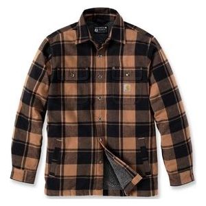 Overhemd Carhartt Men Flannel Sherpa Lined Carhartt Brown-L