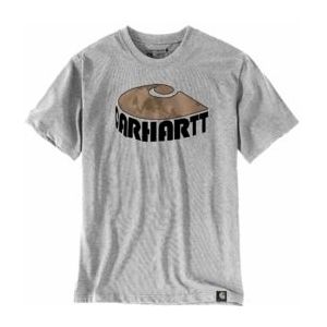 T-Shirt Carhartt Men Heavyweight Camo C Graphic Heather Grey-S