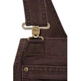 Carhartt - BIB Crawford - Tuinbroek - Donker Bruin - 98% Katoen/2% Elastane, Rugged Flex®