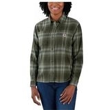 Carhartt - Midweight Flannel L/S Plaid Shirt - Overhemd - Rood - Katoen