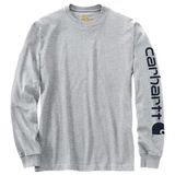Shirt Carhartt Men Sleeve Logo L/S Heather Grey-XL