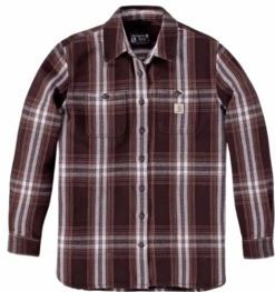 Carhartt - Twill L/S Plaid Shirt - Shirt - Blauw - Katoen