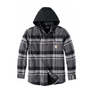 Overhemd Carhartt Men Flannel Sherpa Lined Hooded Black-S