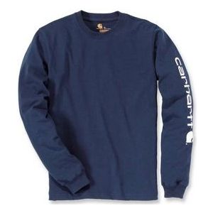 Shirt Carhartt Men Sleeve Logo L/S Navy-XXL