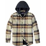 Overhemd Carhartt Men Flannel Sherpa Lined Hooded Dark Brown-S