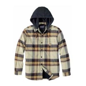 Overhemd Carhartt Men Flannel Sherpa Lined Hooded Dark Brown-S