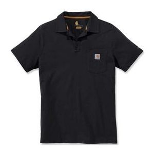 Polo Carhartt Men Force Cotton Delmont Pocket Black-XL