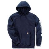 Trui Carhartt Men Sleeve Logo Hooded Sweatshirt New Navy-L