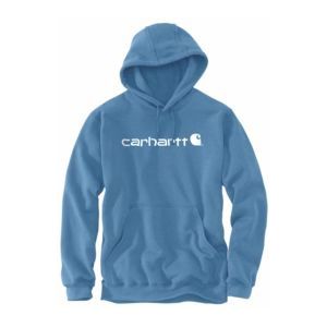 Trui Carhartt Men Signature Logo Sweatshirt Blue Lagoon Heather 24-XXL