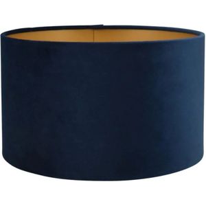 Lampenkap Alice Cilinder- Blauw Goud Maat 15x15x12 cm