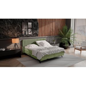 Boxpsring V1900 Green Maat 180x210 vlak - matras HR55-Mono