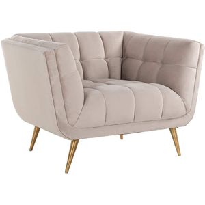 Fauteuil Huxley Khaki velvet / Brushed gold (Quartz Khaki 903)