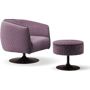 Fauteuil Jazz, Roze, Inclusief hocker