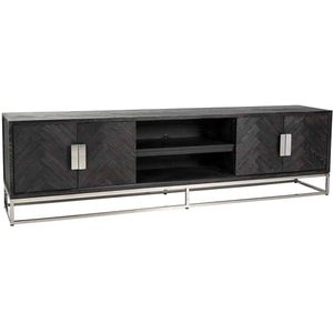 TV-dressoir Blackbone silver 4-deuren 220 (Black rustic)