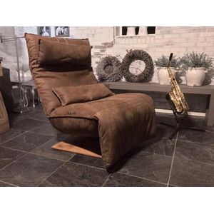 Relaxfauteuil Indi leder aanbieding  Maat Antraciet