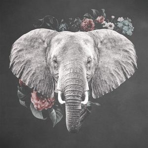 Elephant with flowers