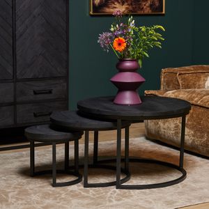 Salontafel Triole All black set van drie