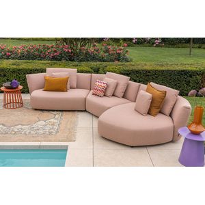 Atoll Loungebank Outdoor Meton Rust Maat Voorstaand links - Meton light grey