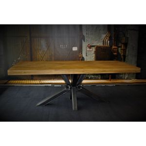 Crazy spin tafel teak Maat 220x100x78*8