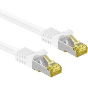 S/FTP CAT7 10 Gigabit Netwerkkabel - CU - 0,5 meter - Wit
