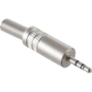 Soldeerbare 2,5mm Stereo Jack Connector (m) - Met Grommet - Metaal - Zilver