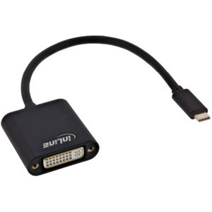 USB-C naar DVI-D Adapter - Full HD 60Hz - 0,15 meter - Zwart