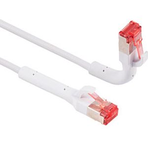 FTP CAT6A 10 Flexline Gigabit Netwerkkabel - CU - Buigbare connector - 5 meter - Wit