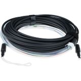 ACT Multimode indoor/outdoor kabel - 50/125 - OM3 - 4-voudig - LC Connectoren - 160 meter - Zwart