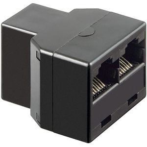 ISDN Splitter - RJ45 (v) - 2x RJ45 (v) - UTP - 8P8C - Zwart